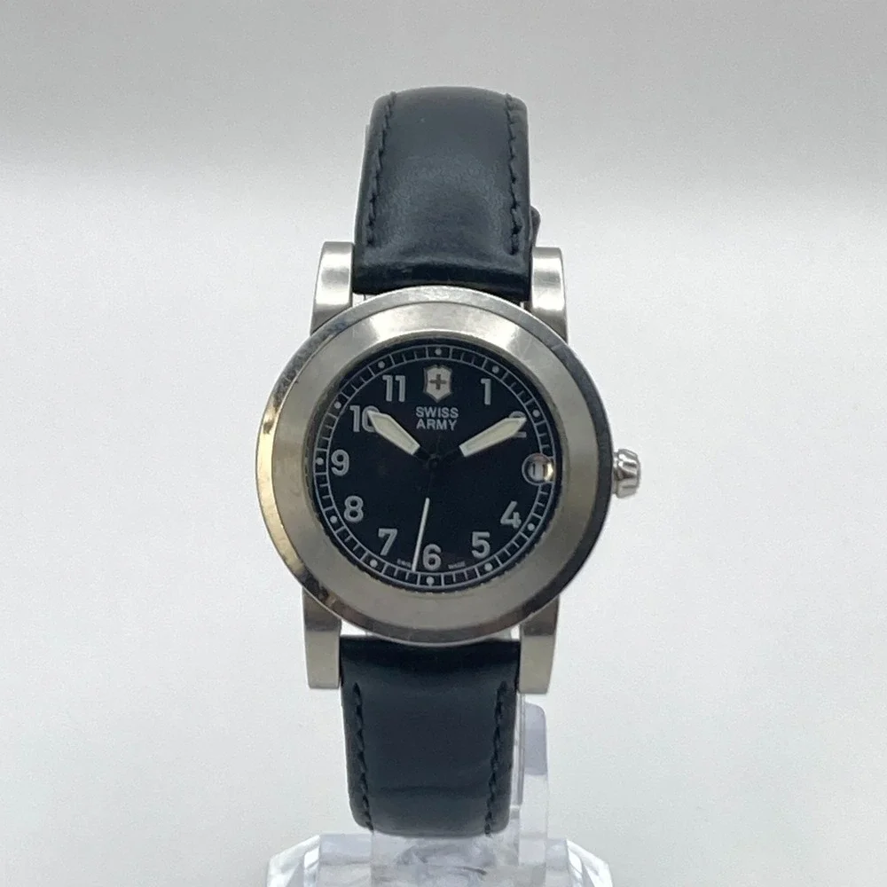 Victorinox Cavalier Small Women's Watch 32mm Swiss Army Silver Tone New Battery